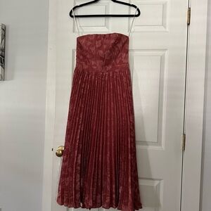 Lulus Strapless satin dress